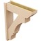 Ekena Millwork 8-in W x 28-in D x 36-in H Balboa Slat Rough Cedar Woodgrain TimberThane Outlooker, Primed Tan OUTUR080X28X36BOA24RCPR - alternate 4